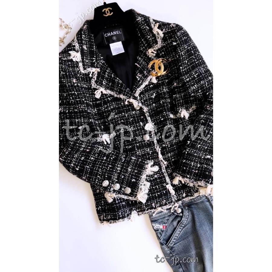 CHANEL（シャネル） ジャケット ブラック クリーム フリンジトリミング