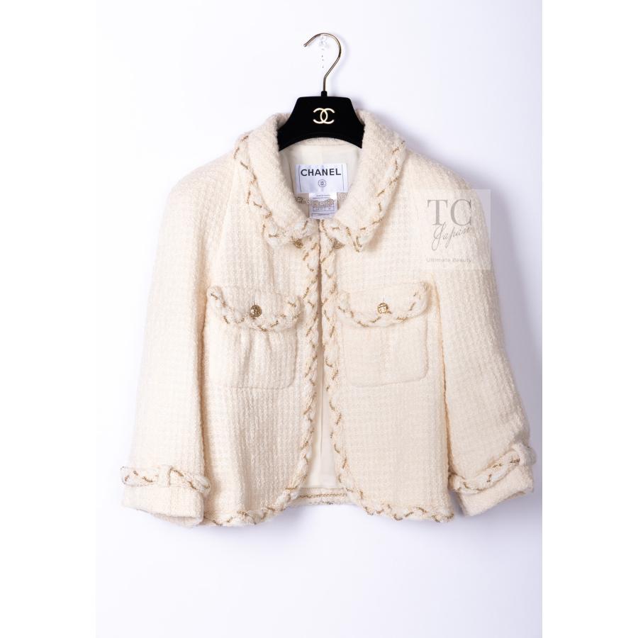 CHANEL（シャネル） ジャケット スーツ クリーム アイボリー ゴールド