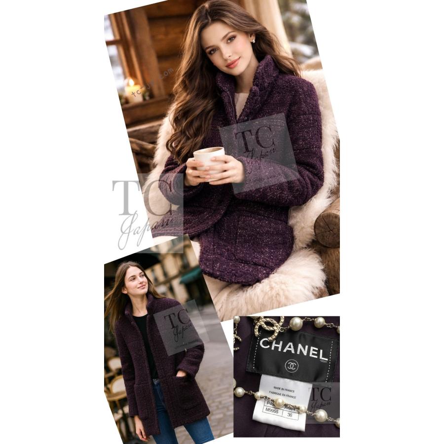 CHANEL（シャネル） コート ボルドーワイン ダークパープル アルパカ