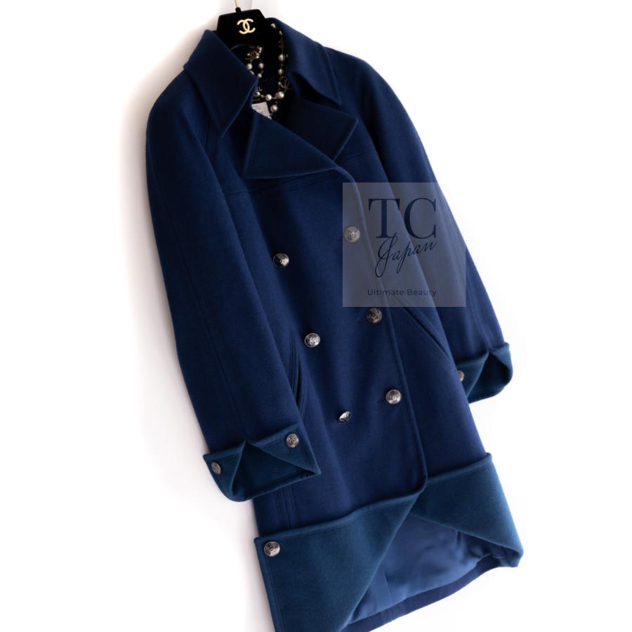 CHANEL（シャネル） コート CHANEL 103万 深い ダーク ブルー グリーン