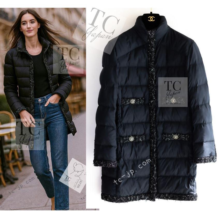CHANEL（シャネル） コート CHANEL 67万 ブラック メタリック トリム
