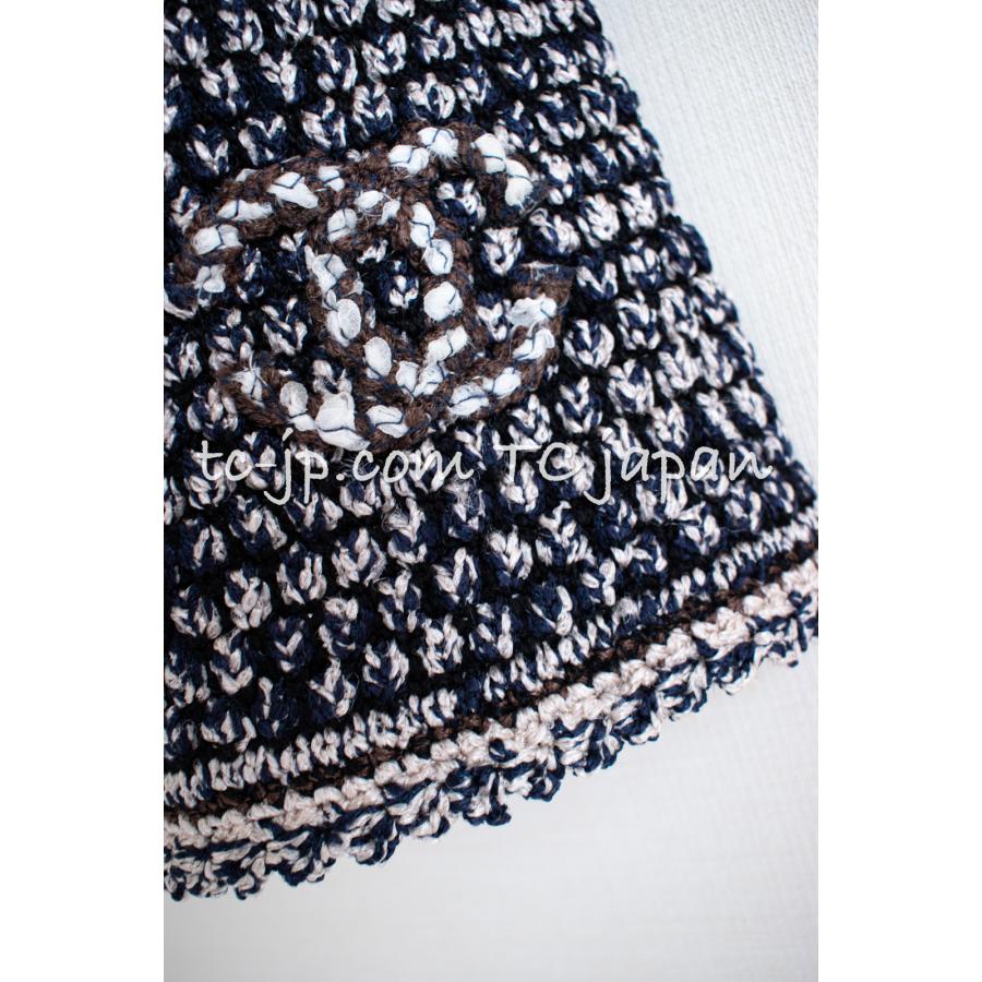 CHANEL（シャネル） ワンピース 女優着 ネイビー 紺 CCロゴ刺繍