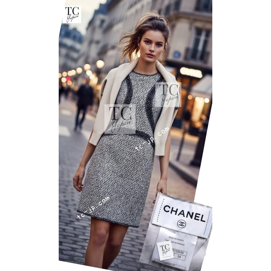 CHANEL（シャネル） ワンピース キーラナイトレイ着用 グレー ホワイト