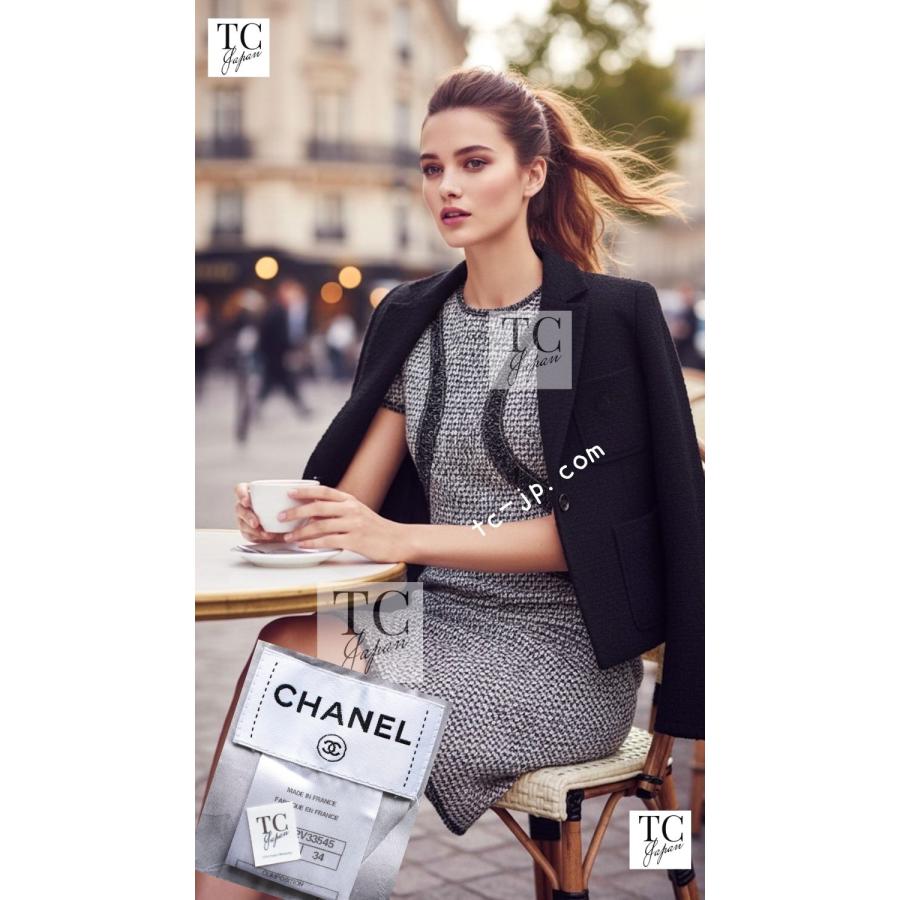 CHANEL（シャネル） ワンピース キーラナイトレイ着用 グレー ホワイト