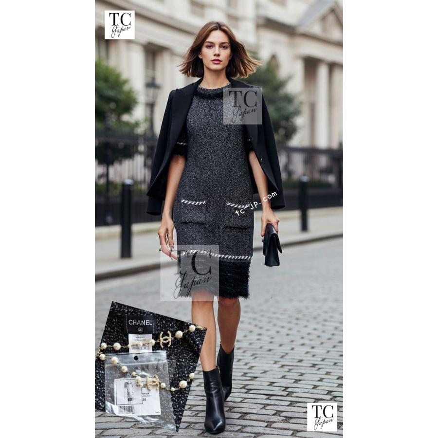 CHANEL（シャネル） ワンピース ブラック ファー トリム カシミヤ