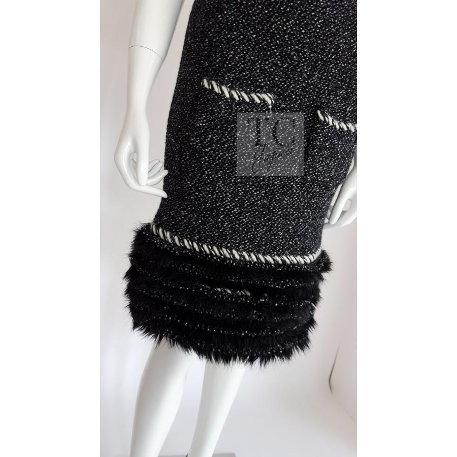 CHANEL（シャネル） ワンピース ブラック ファー トリム カシミヤ
