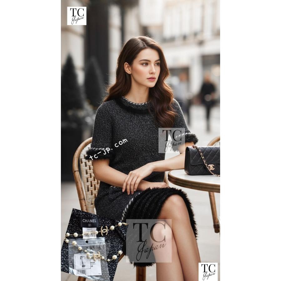 CHANEL（シャネル） ワンピース ブラック ファー トリム カシミヤ