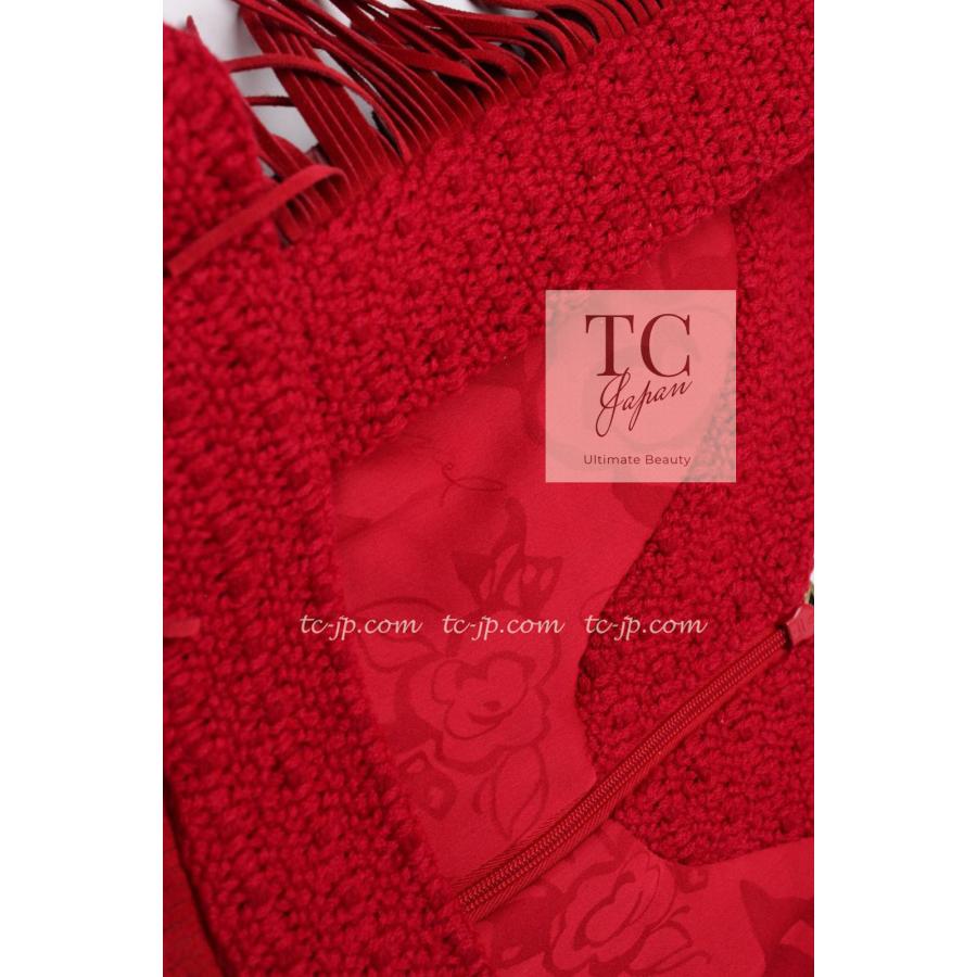 CHANEL（シャネル） ワンピース CHANEL 63万 レッド フリンジ レザー 