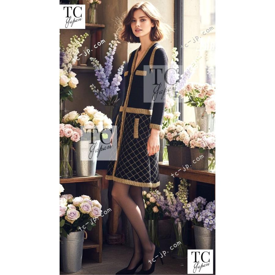 CHANEL（シャネル） カーディガン ワンピース ブラック イエロー 