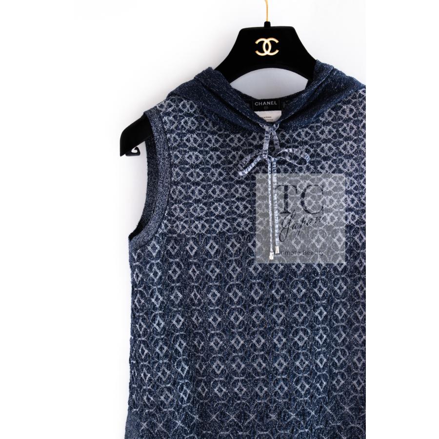 CHANEL（シャネル） トップス パーカー ネイビー ブルー ラメ