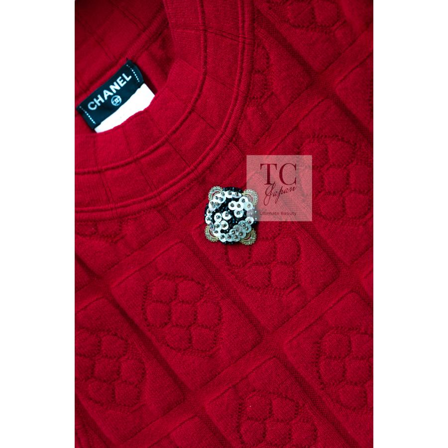 CHANEL（シャネル） ワンピース レッド ウール カシミヤ ニット 36万