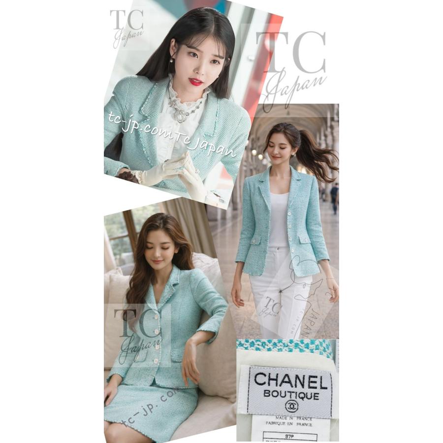 CHANEL（シャネル） ジャケット スーツ ヴィンテージ エメラルドブルー 