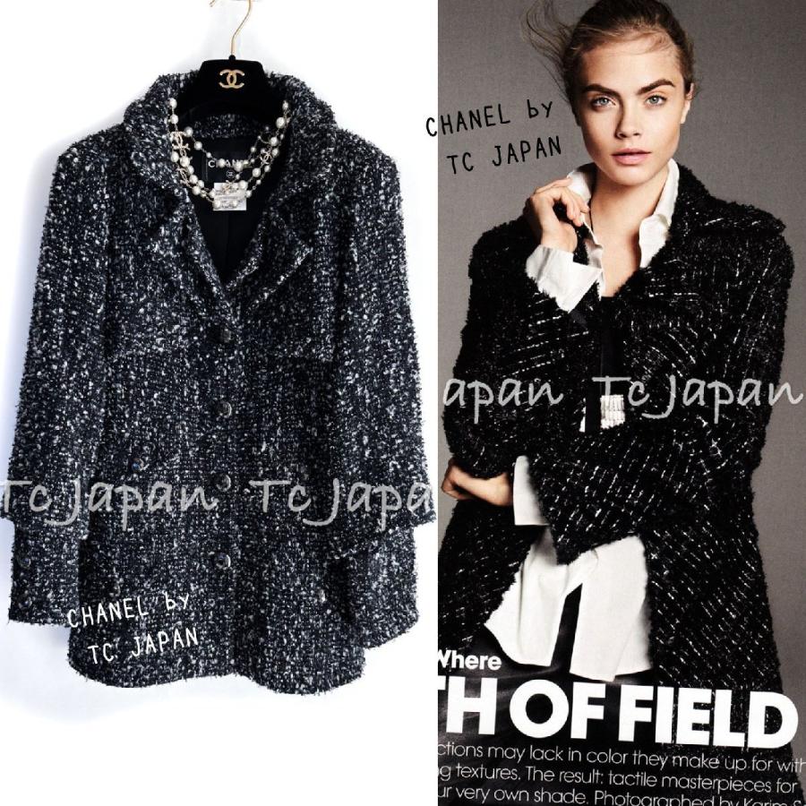 CHANEL シャネル ジャケット コート ブラック アイボリー CHANEL シャネル ジャケット コート ブラック アイボリー