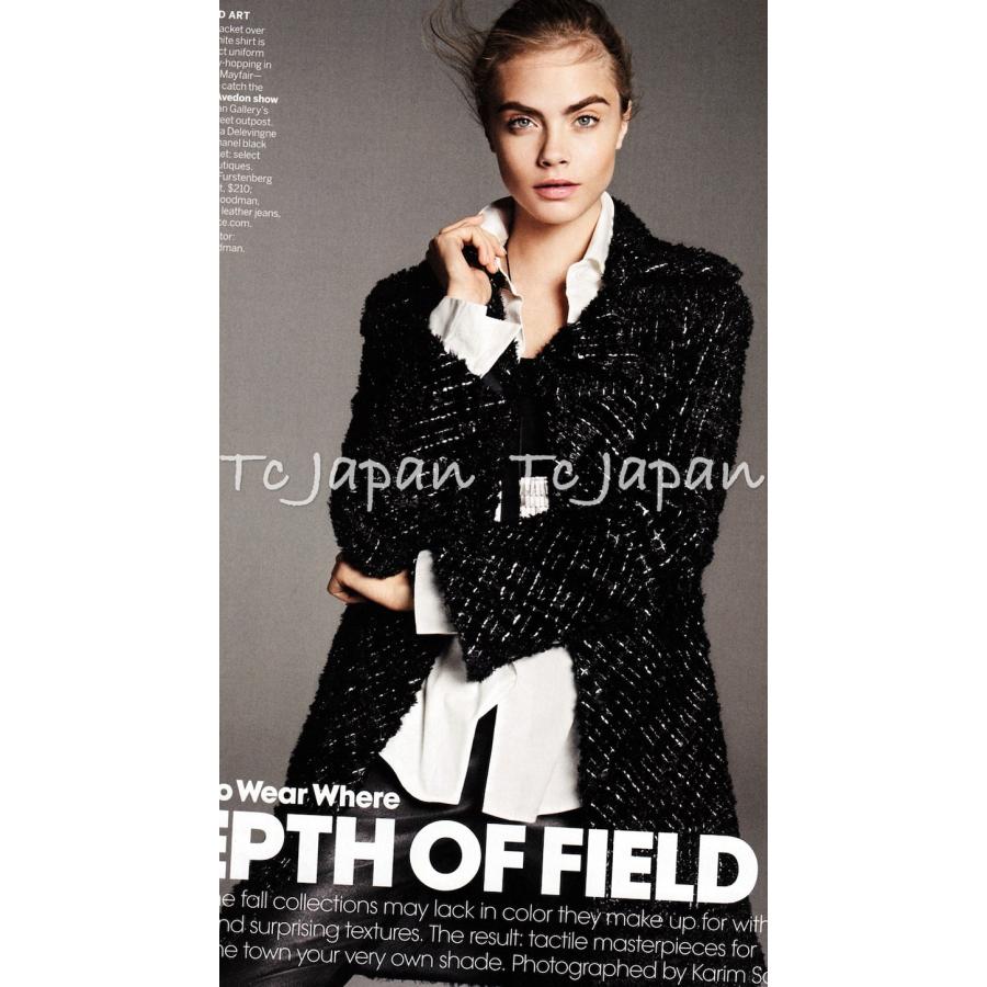 CHANEL シャネル ジャケット コート ブラック アイボリー CHANEL シャネル ジャケット コート ブラック アイボリー