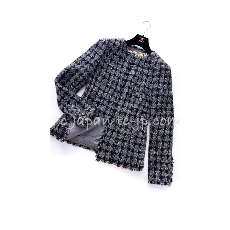 CHANEL シャネル ジャケット 貴重で珍しい! グレー ブラック CHANEL シャネル ジャケット 貴重で珍しい! グレー ブラック