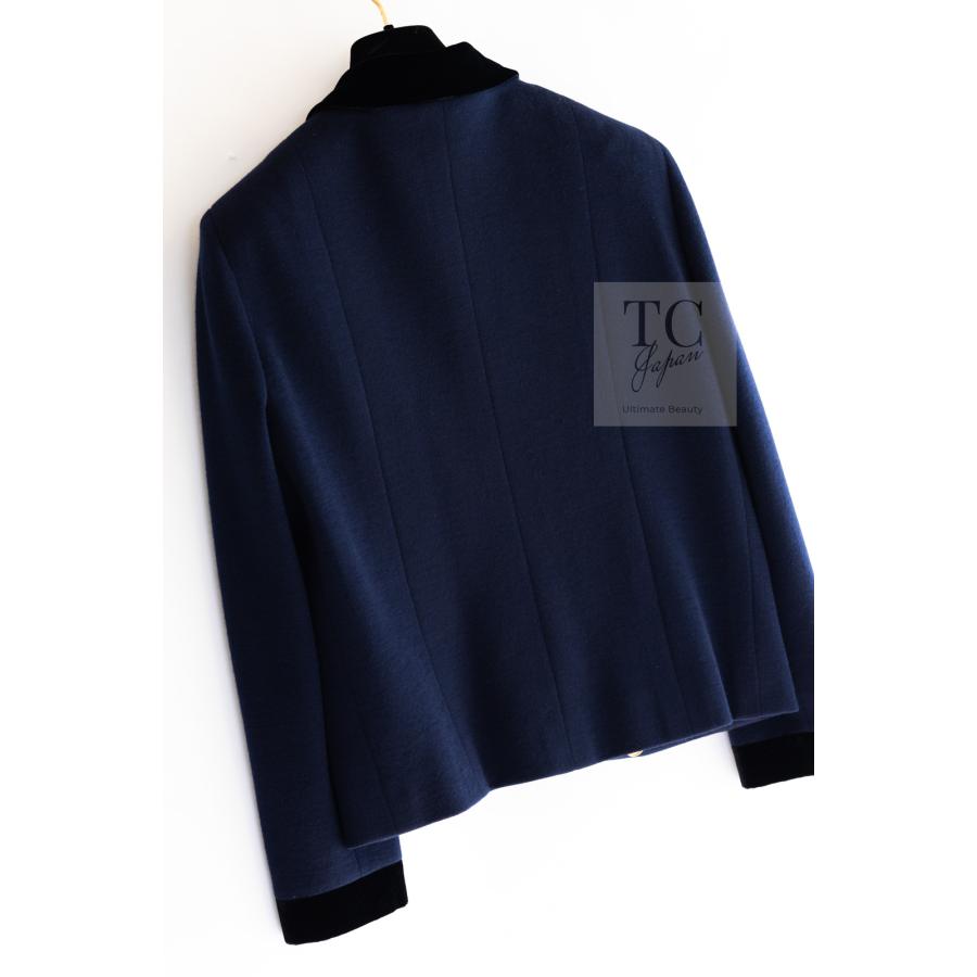 CHANEL ネイビー ヴィンテージジャケット サイズ42 美品 CHANEL（シャネル） スーツ ヴィンテージ ダークネイビー ブラック