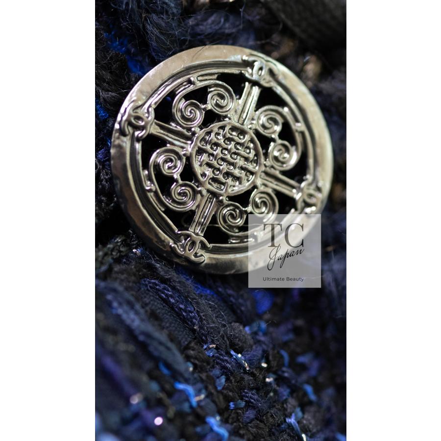 CHANEL シャネル ジャケット ネイビー ブラック 黒 紺 コットン CHANEL シャネル ジャケット ネイビー ブラック 黒 紺 コットン