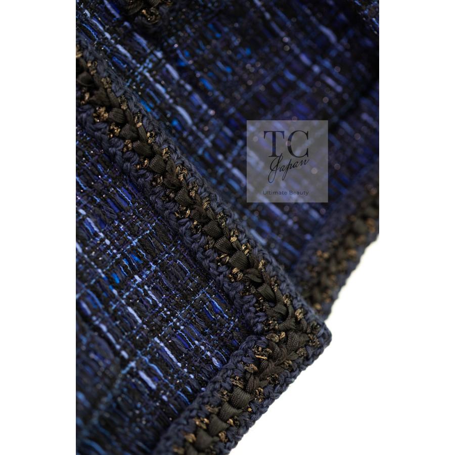 CHANEL シャネル ジャケット ネイビー ブラック 黒 紺 コットン CHANEL シャネル ジャケット ネイビー ブラック 黒 紺 コットン