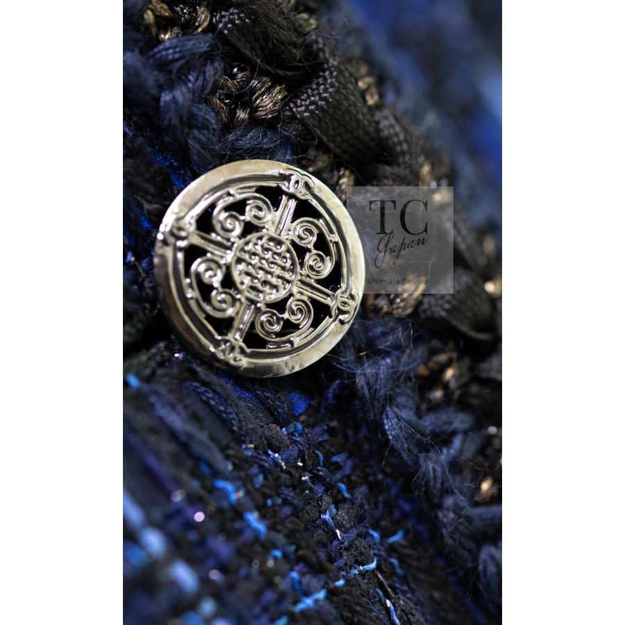 CHANEL シャネル ジャケット ネイビー ブラック 黒 紺 コットン CHANEL シャネル ジャケット ネイビー ブラック 黒 紺 コットン