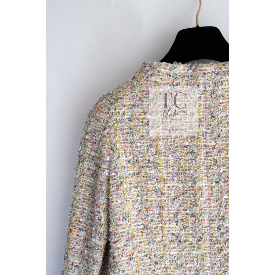 CHANEL シャネル ジャケット イエロー マルチカラー ルサージュ CHANEL シャネル ジャケット イエロー マルチカラー ルサージュ