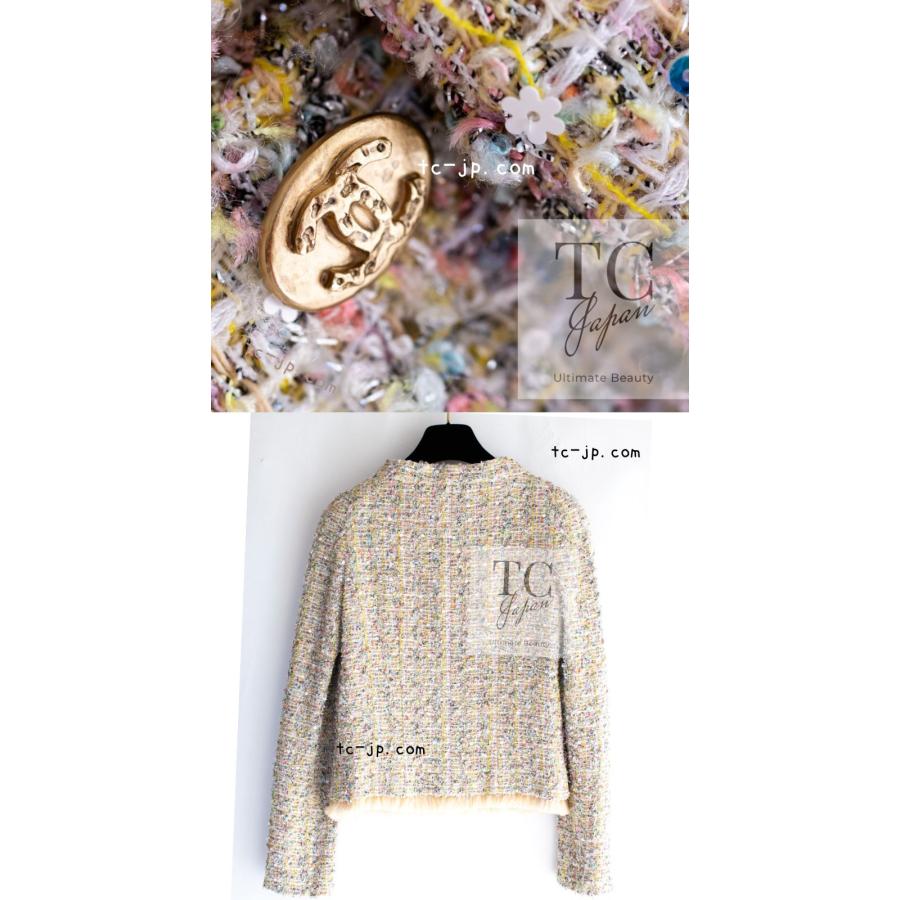 CHANEL シャネル ジャケット イエロー マルチカラー ルサージュ CHANEL シャネル ジャケット イエロー マルチカラー ルサージュ