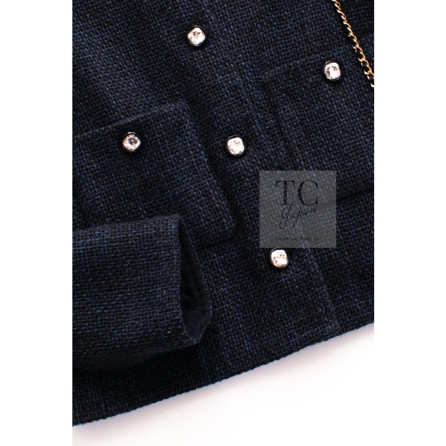 CHANEL シャネル ブラック ツイード ジャケット サイズ36 中古・古着通販】CHANEL (シャネル) ツイードジャケット ブラック