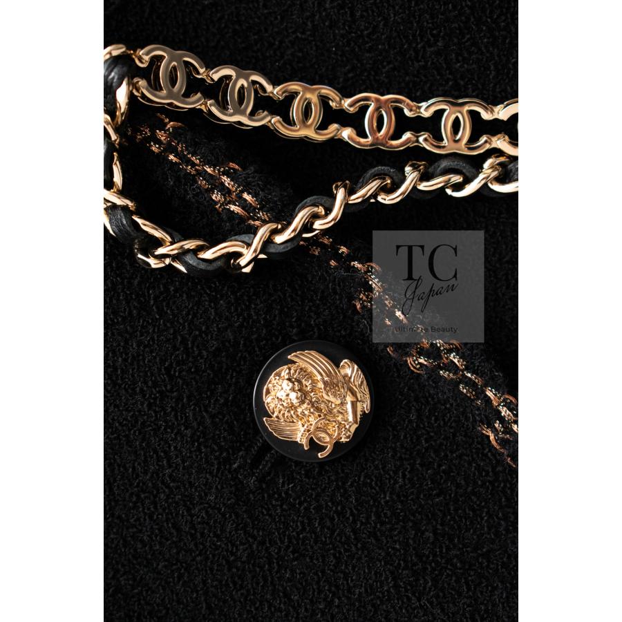 CHANEL（シャネル） ジャケット ブラック ゴールド ライン トリム