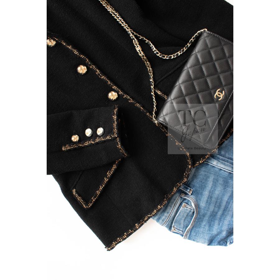 CHANEL（シャネル） ジャケット ブラック ゴールド ライン トリム