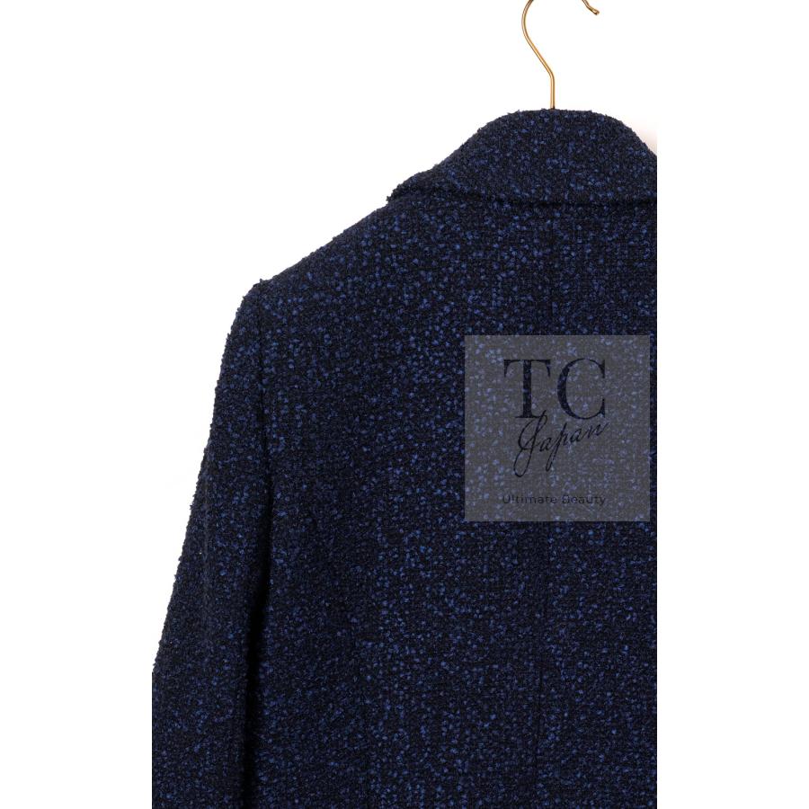 CHANEL（シャネル） ジャケット ネイビー ブルー ツイード シルバー