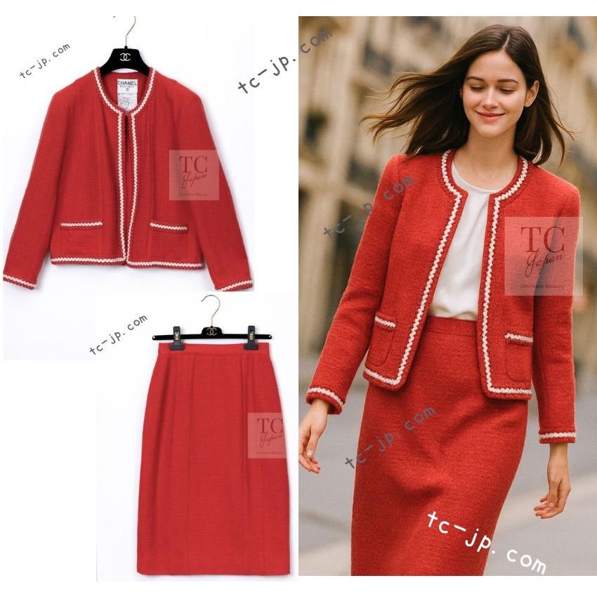 CHANEL（シャネル） ヴィンテージ ジャケット スーツ レッド