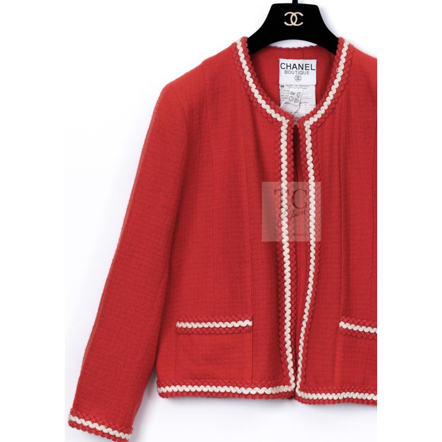 CHANEL（シャネル） ヴィンテージ ジャケット スーツ レッド
