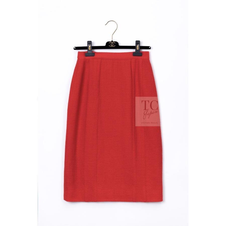 ✨CHANEL シャネル カシミヤ タイトスカート 赤 レッド CHANEL（シャネル） ヴィンテージ ジャケット スーツ レッド