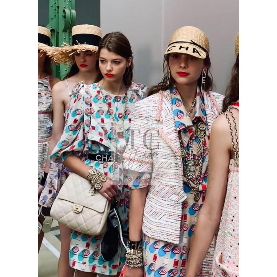 CHANEL（シャネル） ジャケット ホワイト レッド コットン ツイード