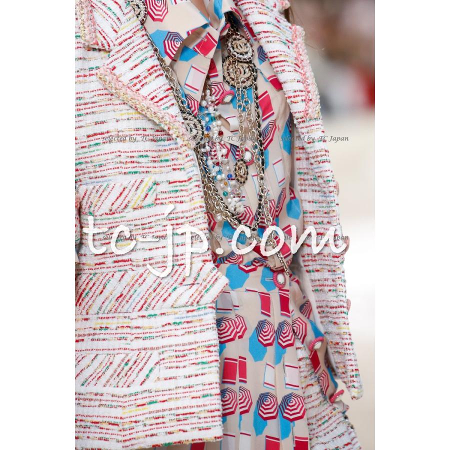 CHANEL（シャネル） ジャケット ホワイト レッド コットン ツイード