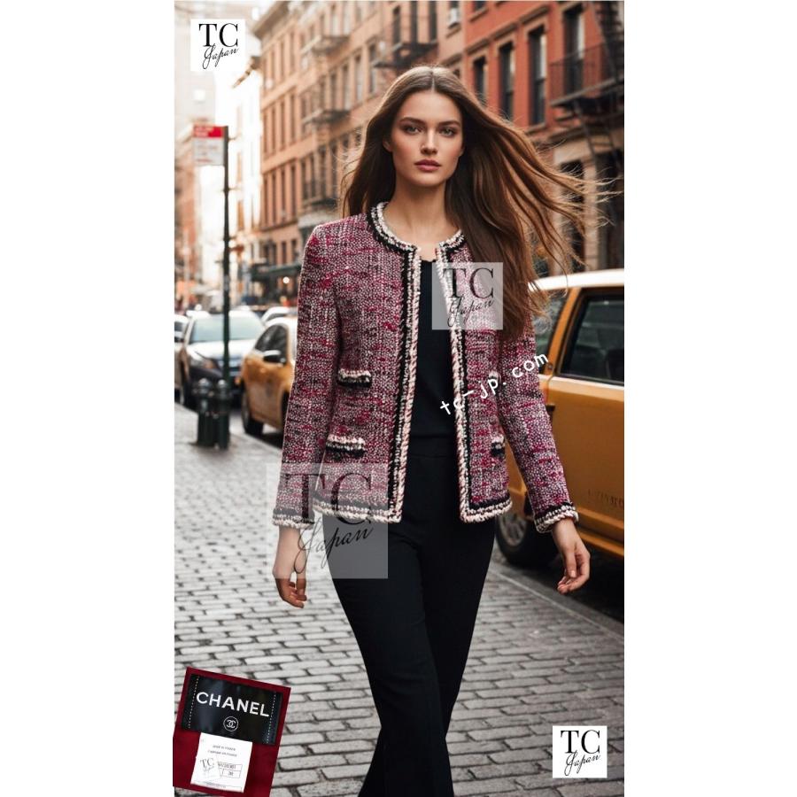 CHANEL（シャネル） ジャケット レッド ブラック アイボリー ウール