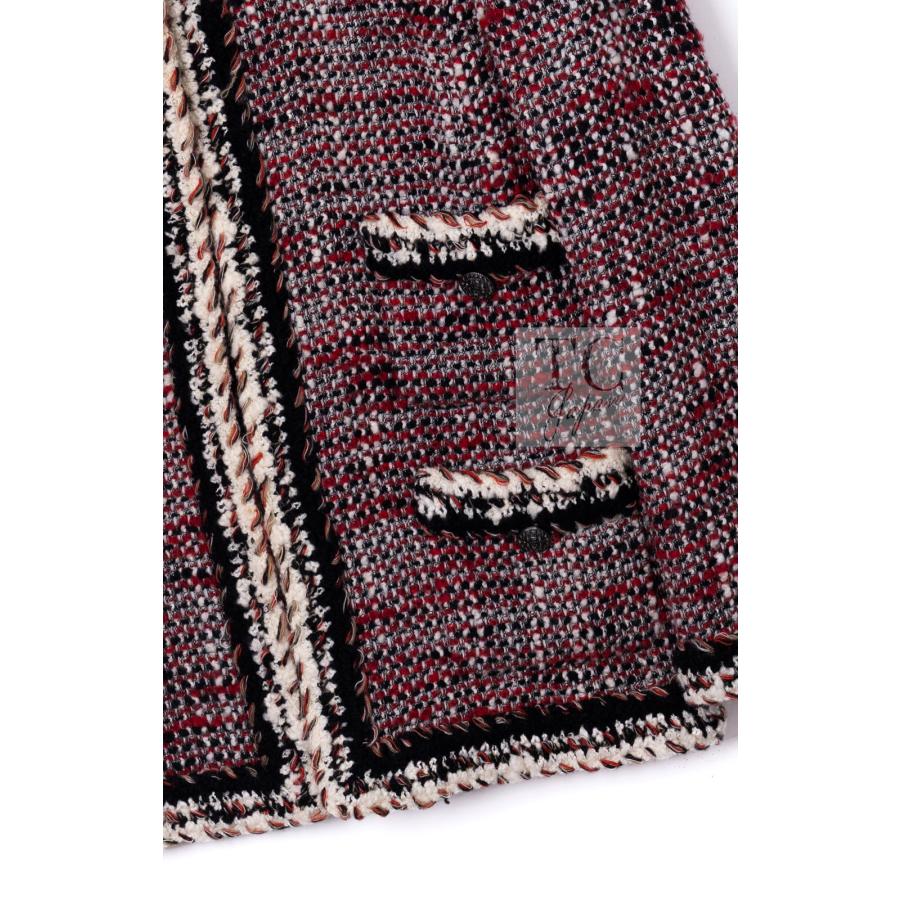 CHANEL（シャネル） ジャケット レッド ブラック アイボリー ウール