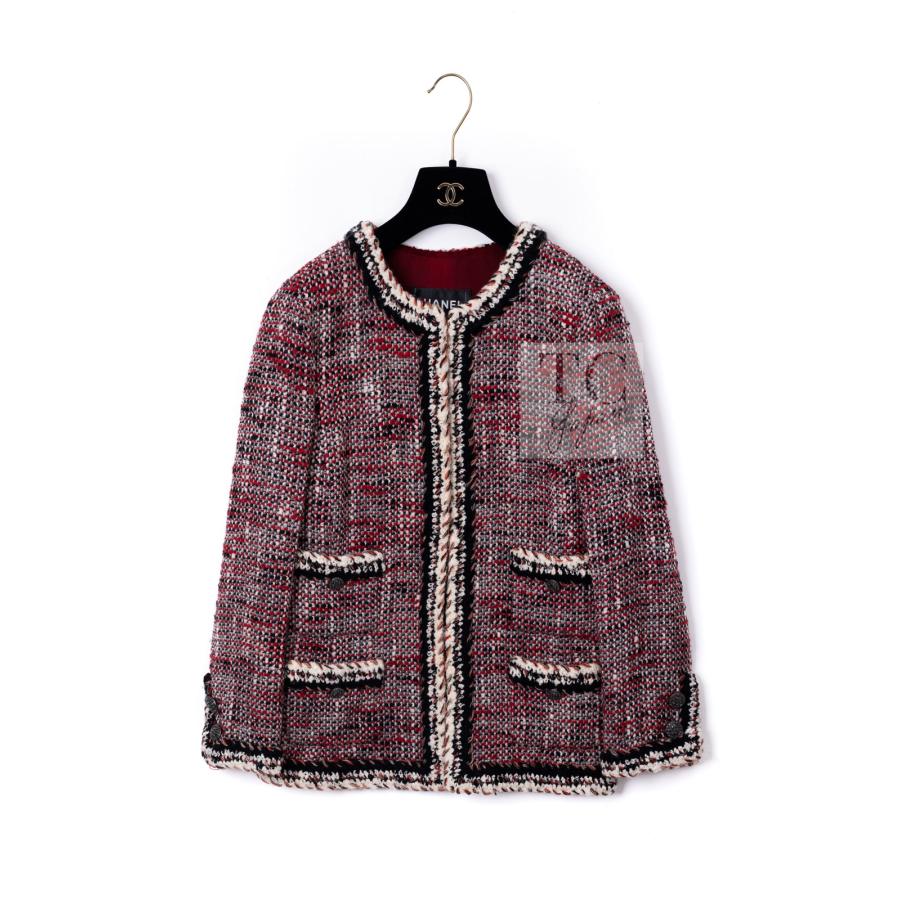 CHANEL（シャネル） ジャケット レッド ブラック アイボリー ウール