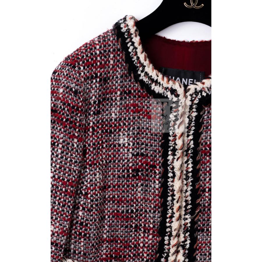CHANEL（シャネル） ジャケット レッド ブラック アイボリー ウール