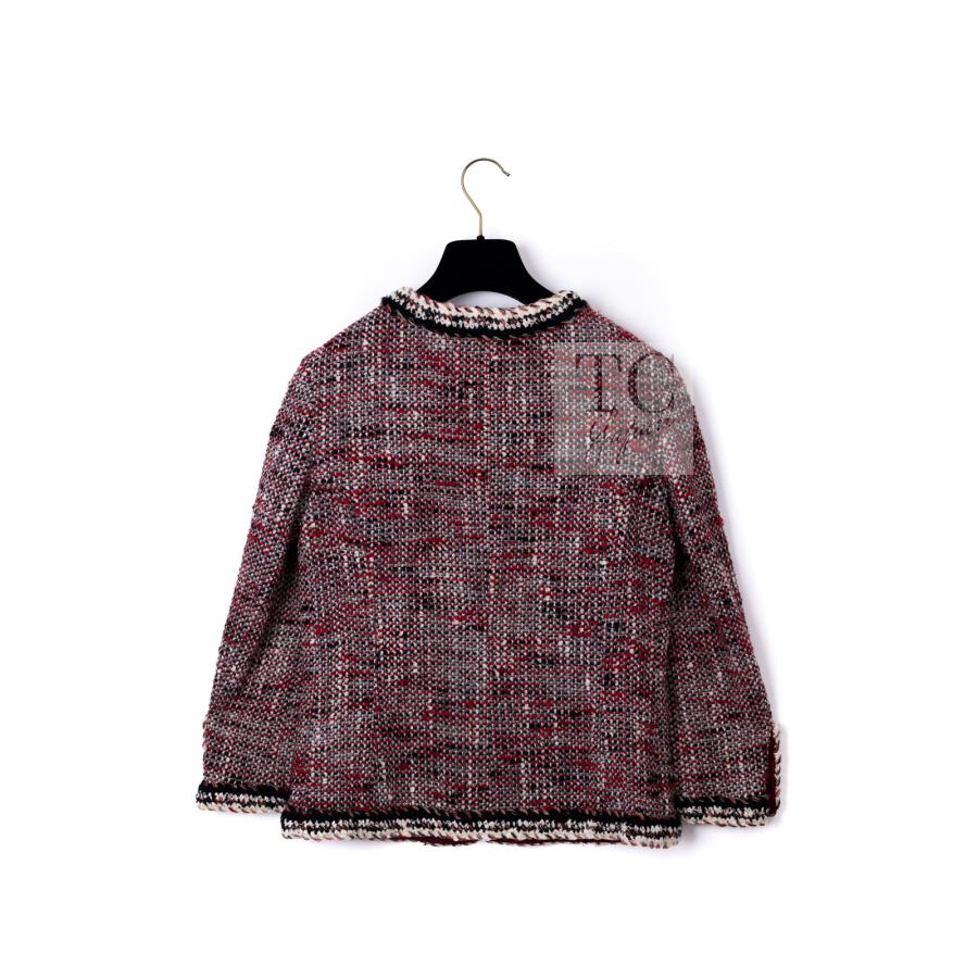CHANEL（シャネル） ジャケット レッド ブラック アイボリー ウール