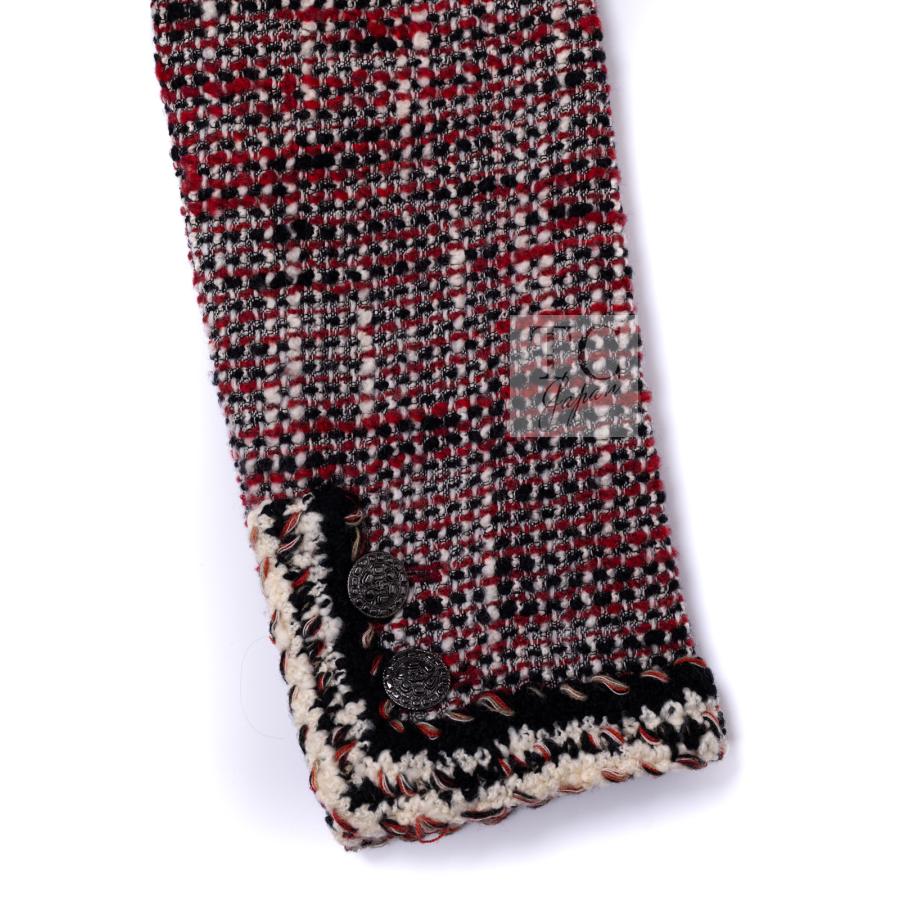 CHANEL（シャネル） ジャケット レッド ブラック アイボリー ウール