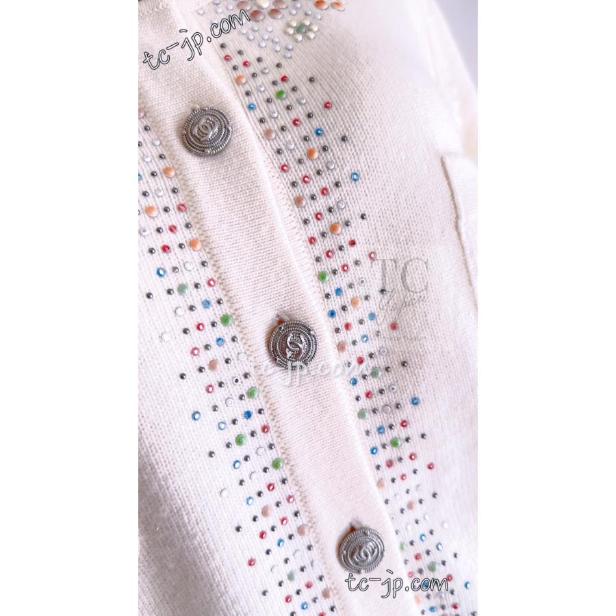 CHANEL（シャネル） カーディガン アイボリー カシミア スワロフスキー