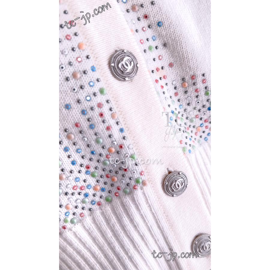CHANEL（シャネル） カーディガン アイボリー カシミア スワロフスキー