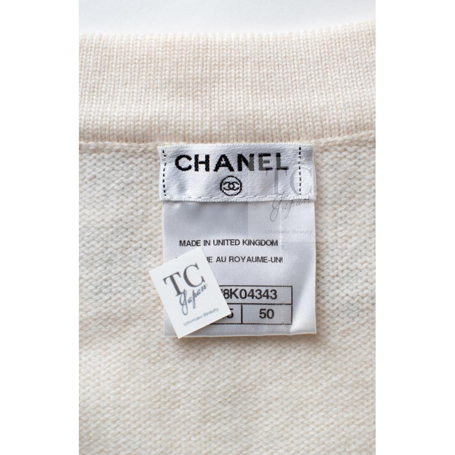 CHANEL（シャネル） カーディガン アイボリー カシミア スワロフスキー