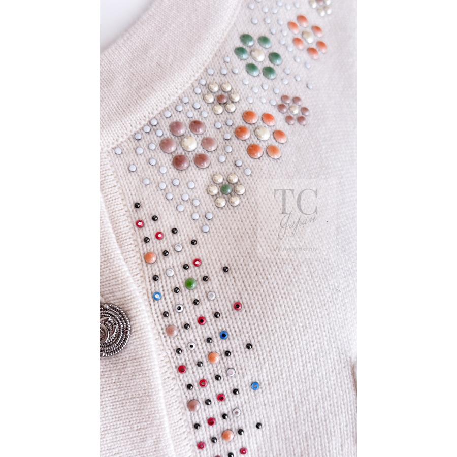 CHANEL（シャネル） カーディガン アイボリー カシミア スワロフスキー