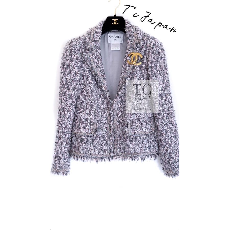CHANEL（シャネル） ジャケット スーツ グレー ピンク ラベンダー