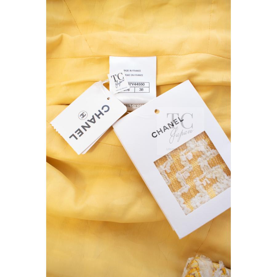 CHANEL（シャネル） ジャケット スーツ イエロー アイボリー コットン