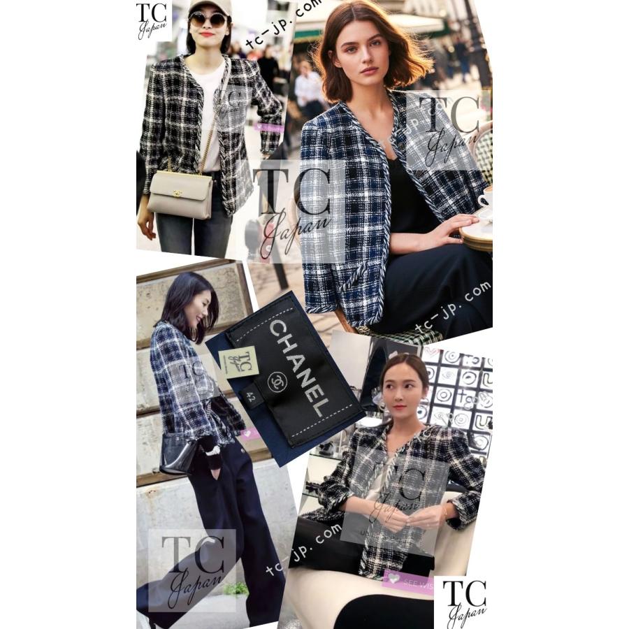 CHANEL（シャネル） ジャケット スーツ ネイビー ブルー アイボリー 