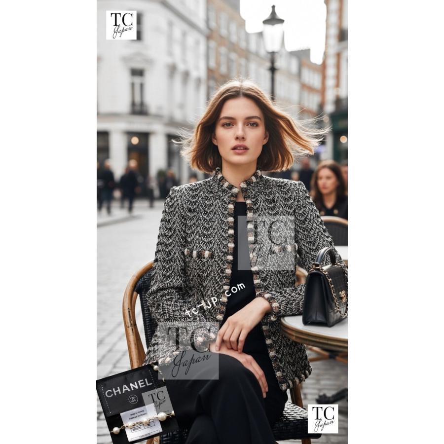 CHANEL（シャネル） ジャケット スーツ ブラウン ブラック メタリック 