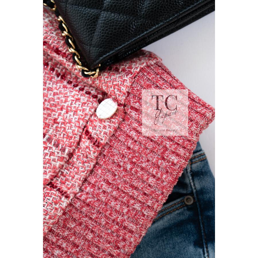 CHANEL（シャネル） ベスト トップス レッド リネン ツイード
