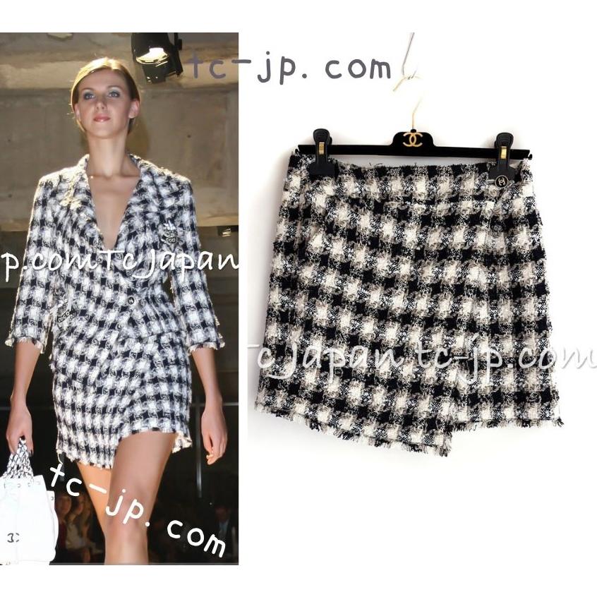 CHANEL シャネル スカート ホワイト ブラック 貴重レア 入手困難  